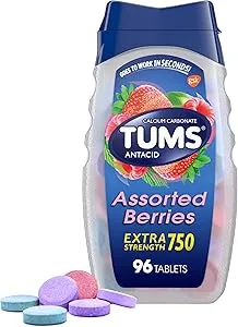 96-Count TUMS Extra Strength Antacid Tablets (Assorted Berries)