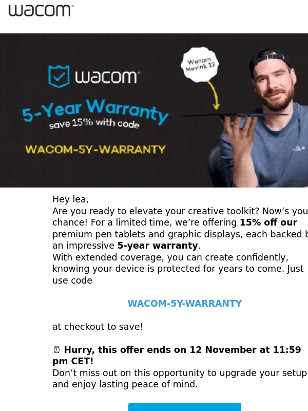 Wacom - ? Enjoy 5-Year Warranty & 15% Off – Limited Time Offer!