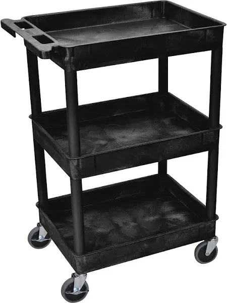Luxor Cart Utility Tub 3 Shelf STC111-B