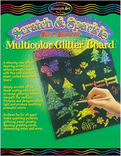 Melissa & Doug Scratch Art Scratch & Sparkle Multicolor Glitter Board