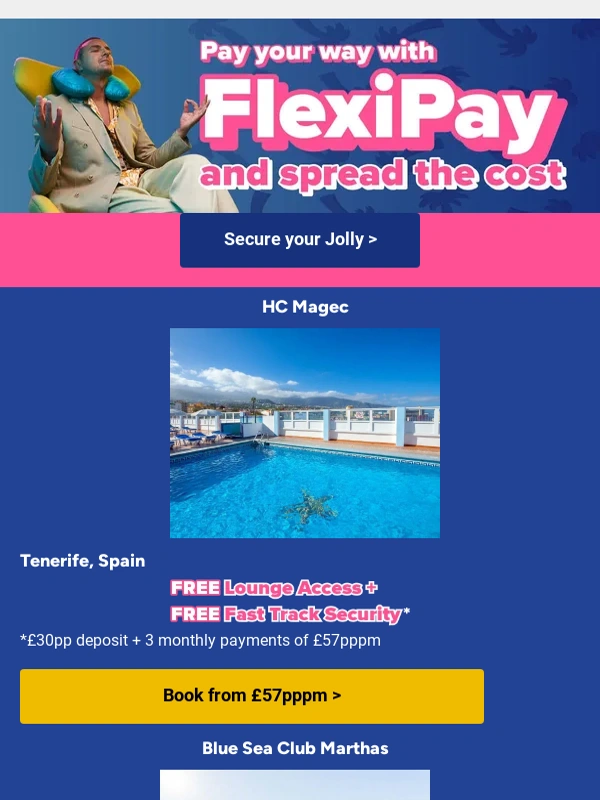 On The Beach - Pay YOUR way on these DEALS from £57pppm