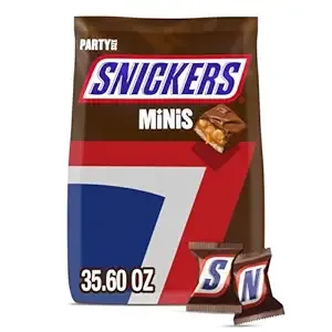 Deal: SNICKERS Mini Chocolate Candy Bars - Party Size Assortment, 35.6 oz Bag - $10