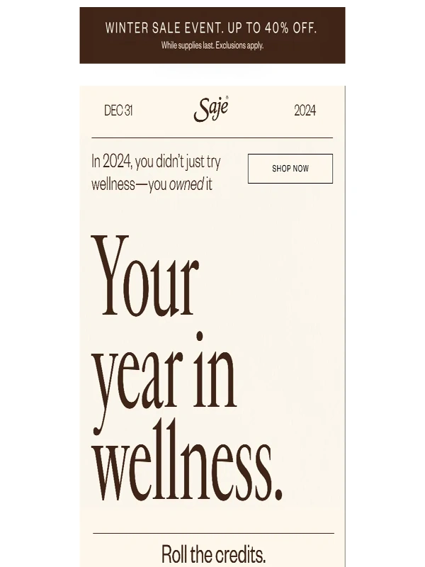 Saje - 2024 was a big year for us