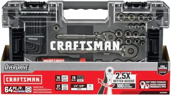 Craftsman Overdrive 64-Piece Mechanics Tool Set