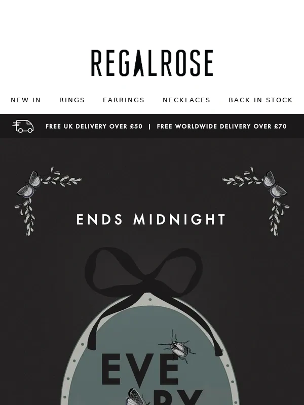 Regalrose - Ends Midnight! Grab 20% OFF Everything