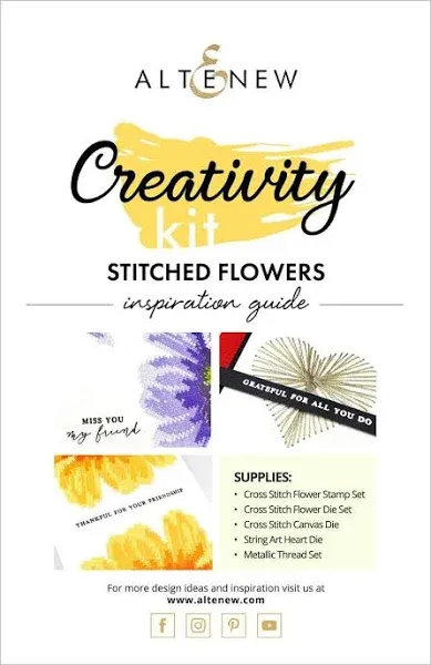 Stitched Flowers Creativity Cardmaking Kit Inspiration Guide
