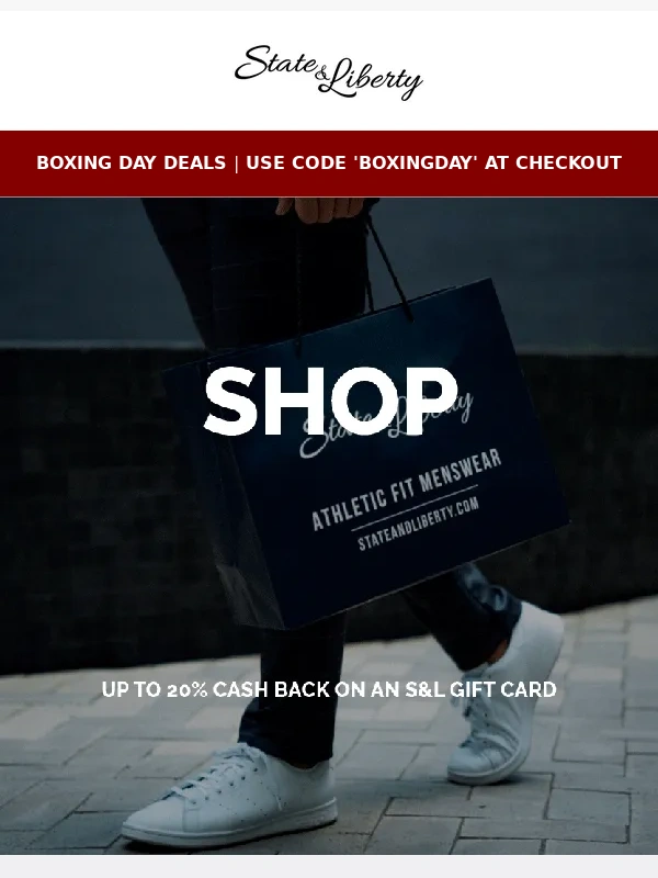 State and Liberty - Today Only: One-Day Boxing Day Deal