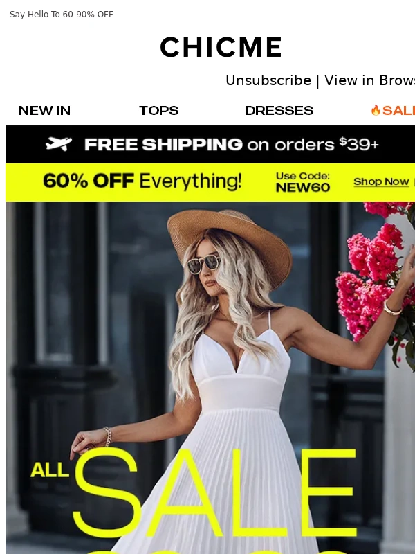 ChicMe - 60% OFF Everything? Yes,EVERYTHING!?