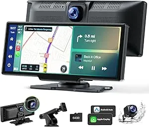 Volam RC06DA 9.26" Wireless Carplay Screen for Car with 2.5K Dash Cam