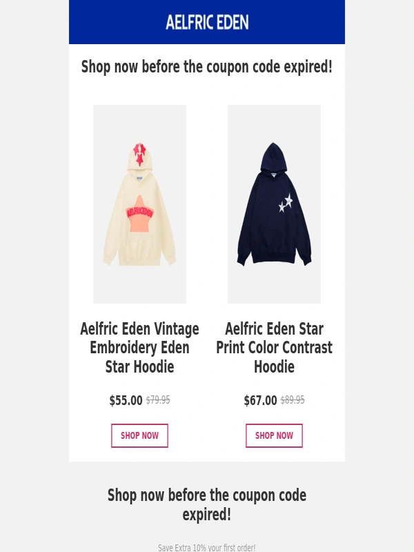Aelfric eden - Your code expires today!