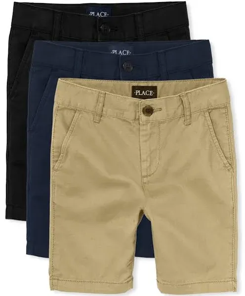 The Children's Place Boys 3-Pack Stretch Chino Shorts