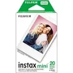 Fujifilm INSTAX Mini Instant Film 2 Pack  20 Sheets (White) for Fujifilm Mini 8 & Mini 9 Cameras, Model:4332059078
