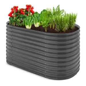Raised Oval Garden Bed