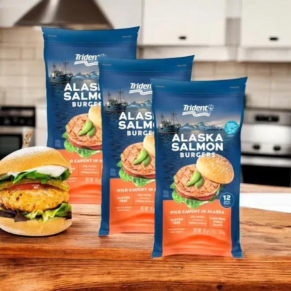 Trident Seafoods Alaskan Salmon Burgers