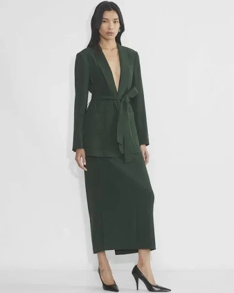 Aritzia Babaton Women's Chisel Maxi Skirt in Scarab | 0