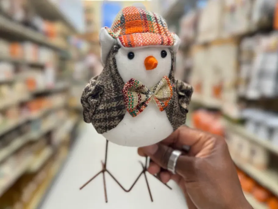 Orange & Brown Gingham Bird