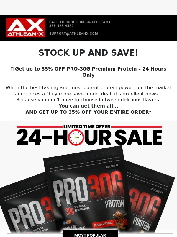 ATHLEAN X - Massive 24HR Protein Sale (HUGE SAVINGS)