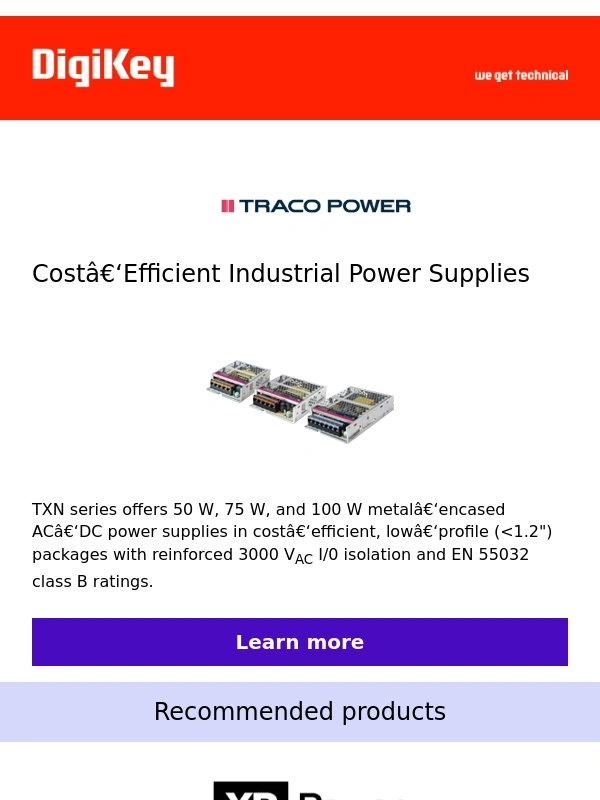 DigiKey - Drive your innovation with TRACO Power,XP Power,and more