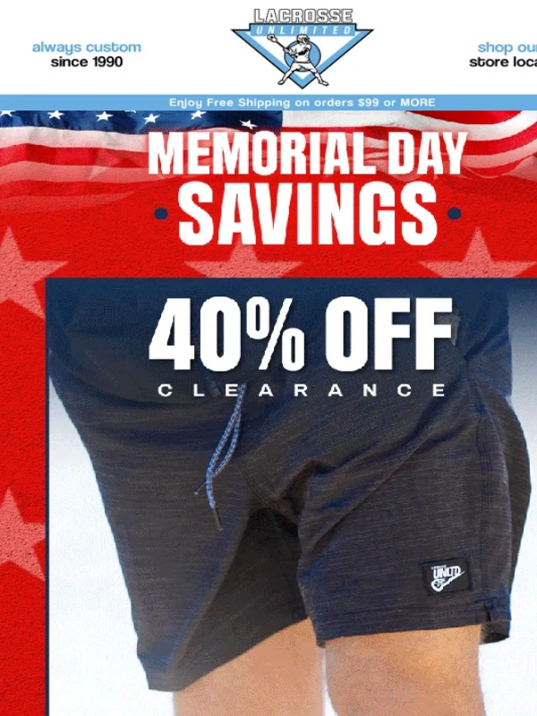 Lacrosse Unlimited - Memorial Day Weekend Mega Sale is ON?