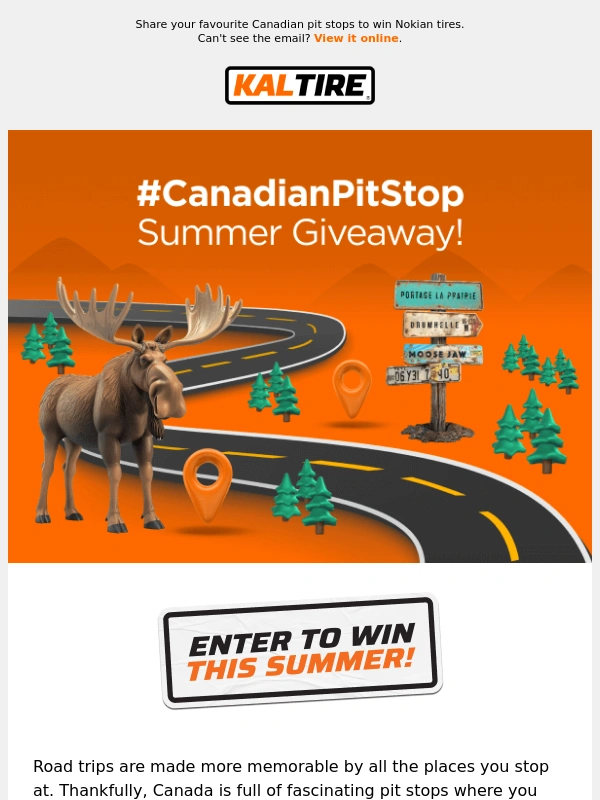 Kal Tire - Road Trip & WIN with Kal Tire This Summer!