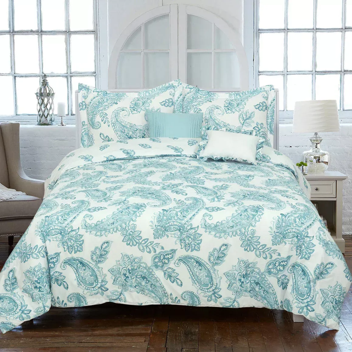 DailySale 5-Piece Set: Sloane Street Aruba Paisley Comforter Set