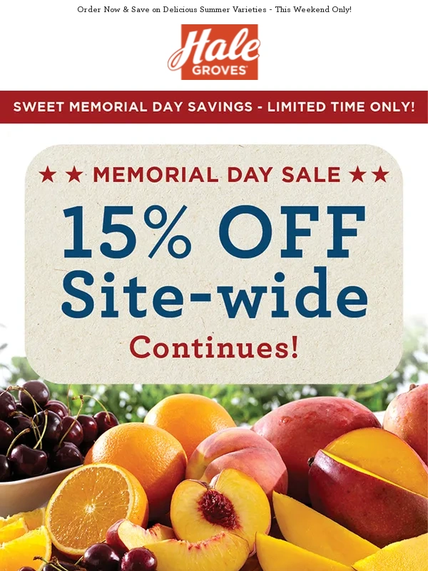 Hale Groves - ?⬜? Our 15% Off Site-wide Memorial Day Sale Continues ?⬜?