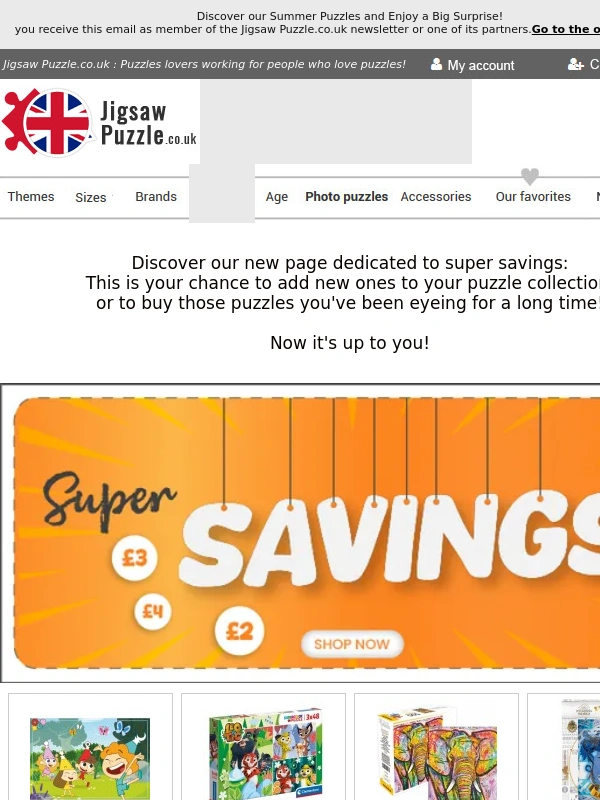 Jigsaw Puzzle - Discover our Summer Puzzles and Enjoy a Big Surprise!