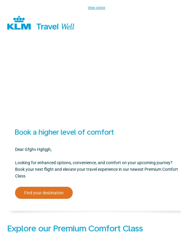 KLM Royal Dutch Airlines - Elevate your journey. Book Premium Comfort ✈️