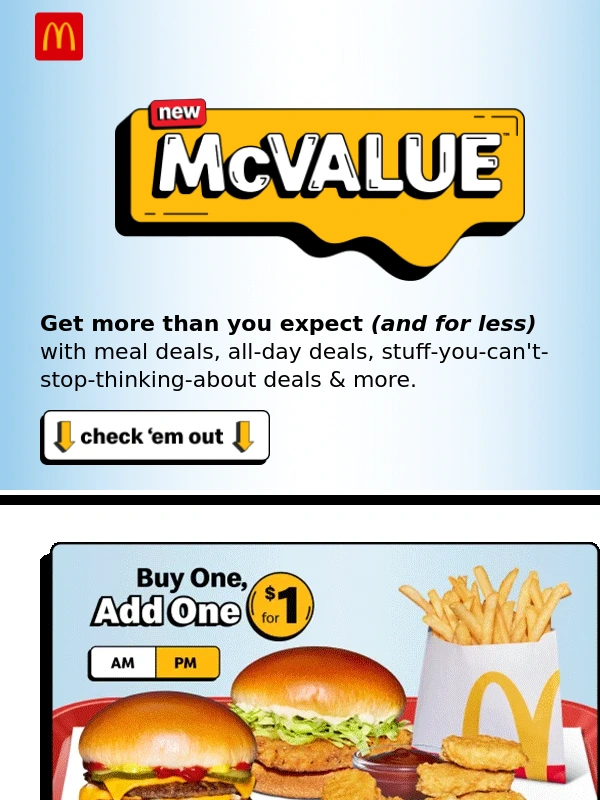 Mcdonalds - New McValue™ is here! ?