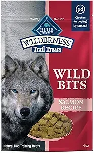 Blue Buffalo - Wilderness Wild Bits Soft & Chewy Training Treats, 4-oz. Bag, Grain-Free, Salmon Recipe