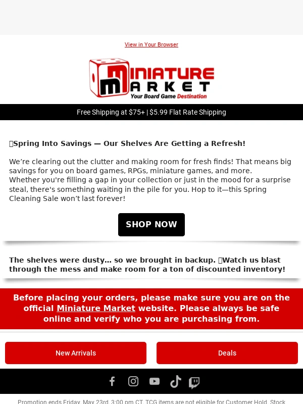Miniature Market - Spring Into Savings ?