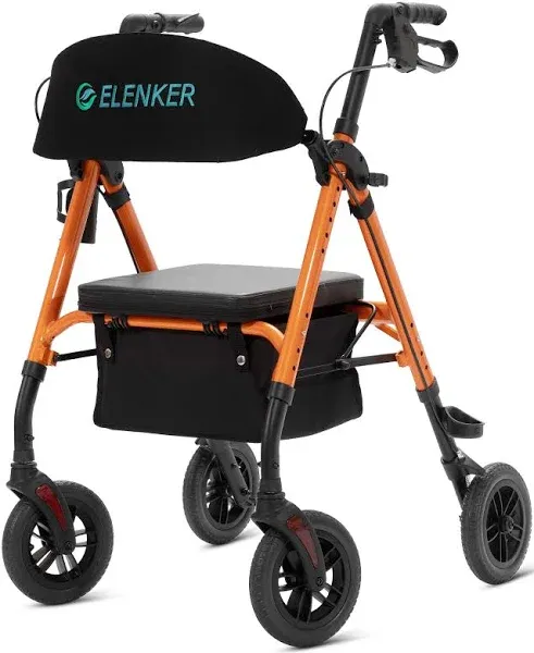 ELENKER KLD-9218 All-Terrain Rollator Walker with 8" Wheels
