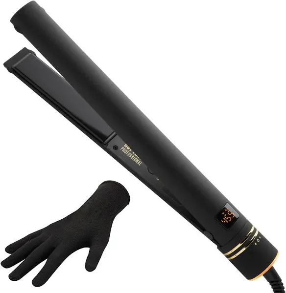 Hot Tools Pro Artist Black Gold Evolve Ionic Salon Hair Flat Iron