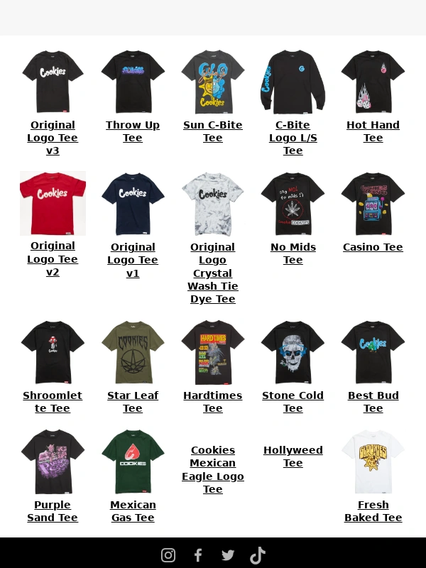 Cookies SF - Last Chance for 40% Off All T-Shirts