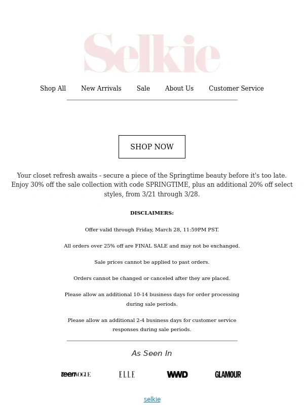 Selkie - Sale in Full Bloom