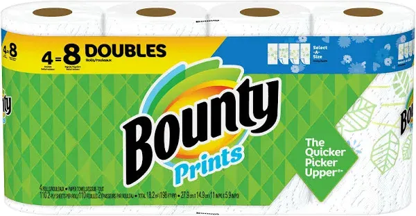 Bounty Paper Towels Select-A-Size 2 Double Rolls