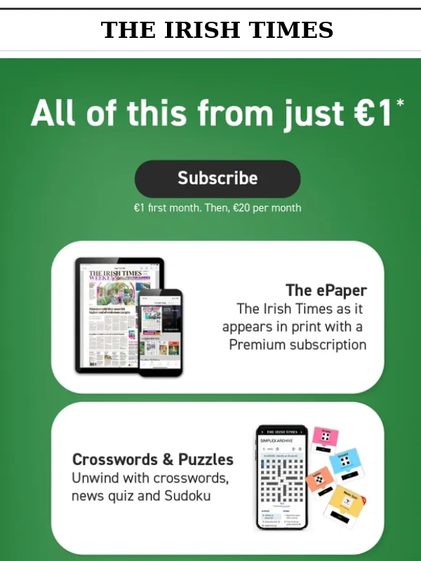 Irish Times - Unlimited access from just €1