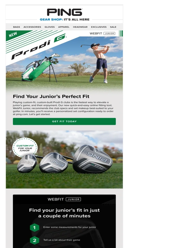 PING - New WebFit Junior: Fit For Success