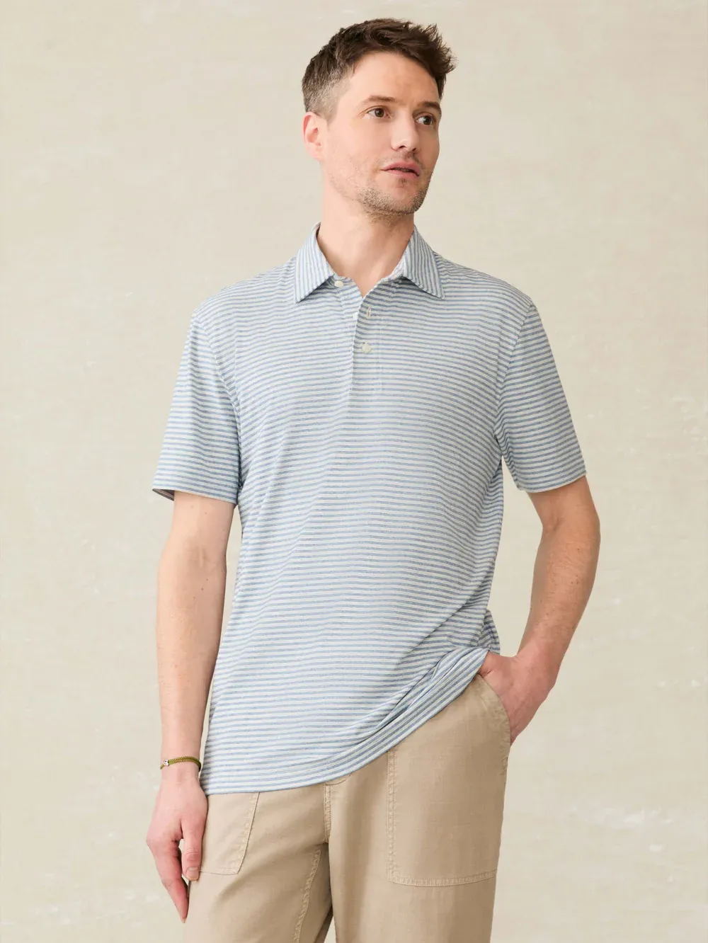 Short-Sleeve Movement Polo Shirt - Cardiff Blue Heather
