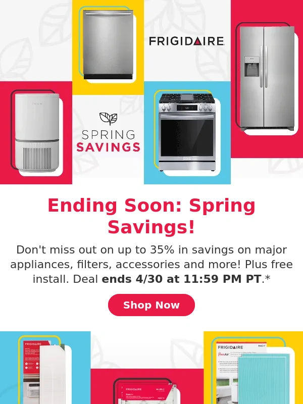 Frigidaire - The Clock is Ticking to Save 35%