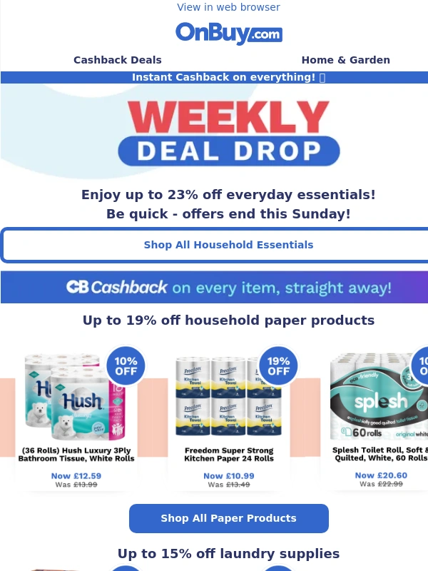 OnBuy - Check out this week's Deal Drop... up to 23% off everyday essentials! ?