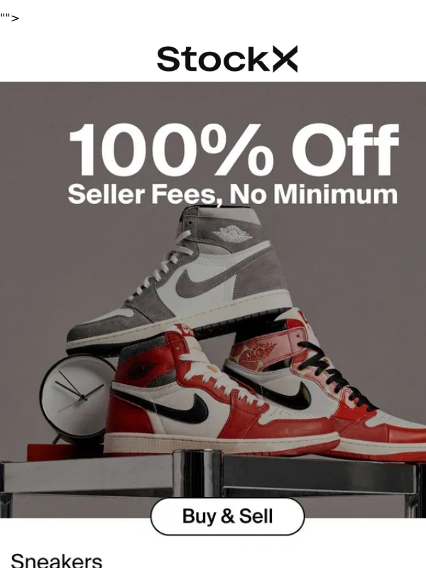 StockX - 100% Off Seller Fees End Soon!