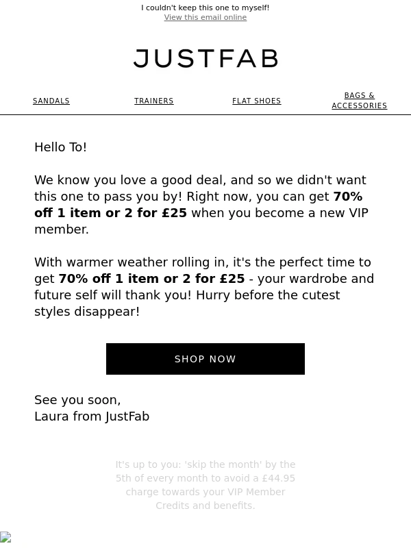 JustFab - You've got mail! ?