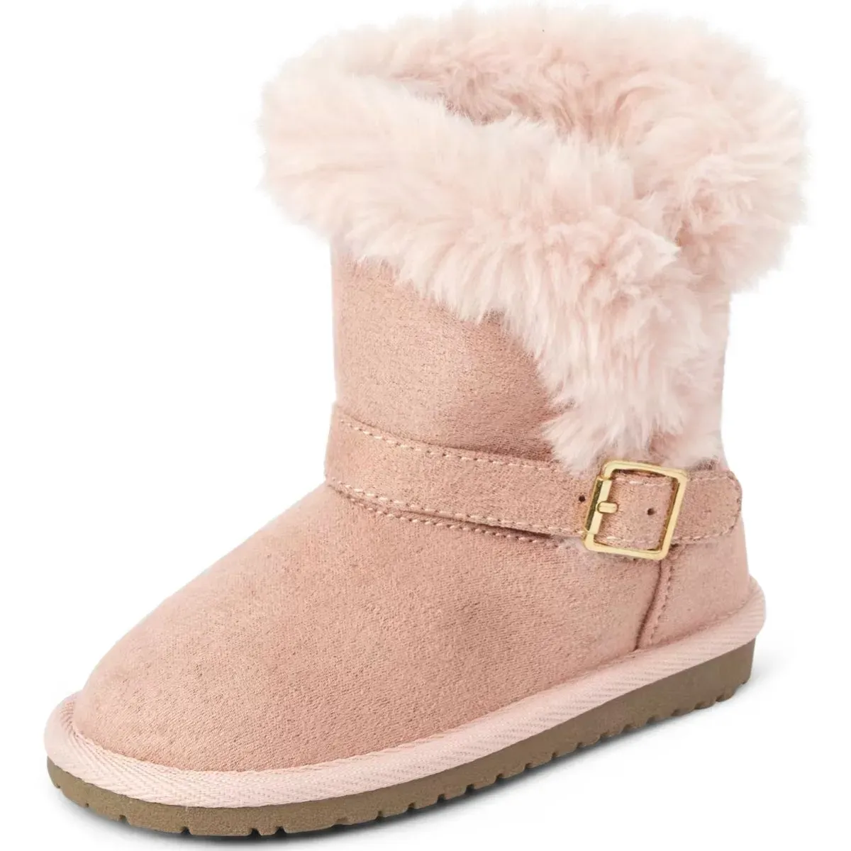 The Childrens Place Buckle Faux Fur Chalet Boots – Girls