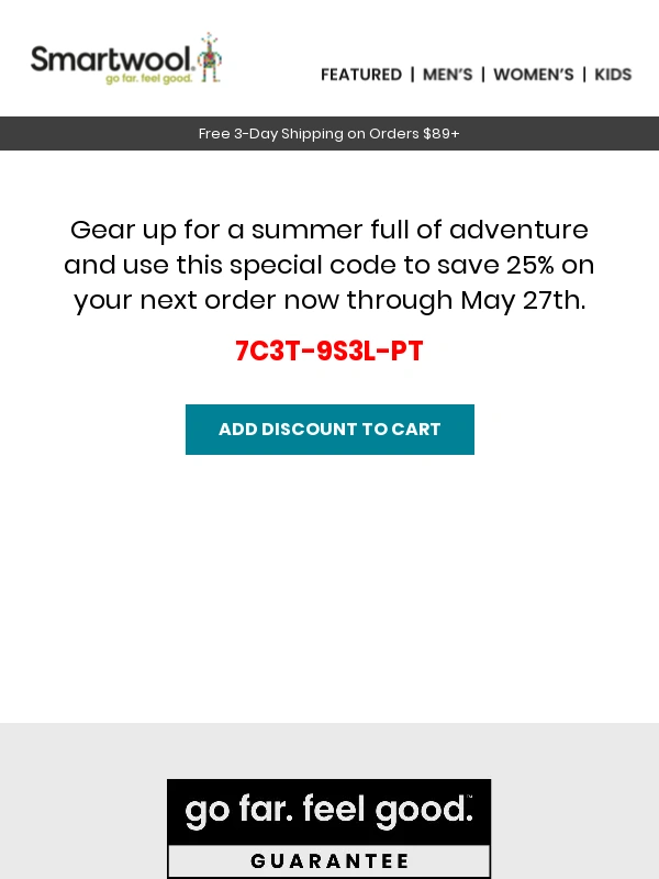 SmartWool - You’ll want to open this for 25% off