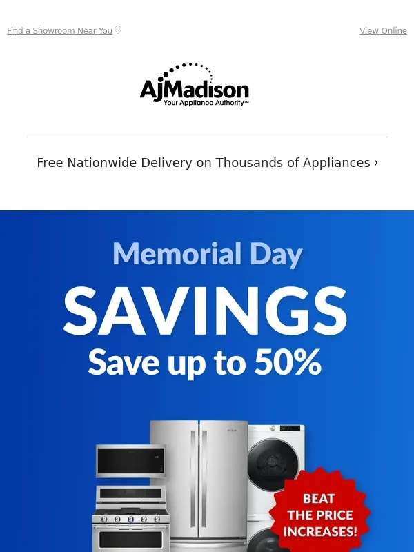 AJ Madison - ? Exclusive Offers Inside! Up to $1,200 OFF