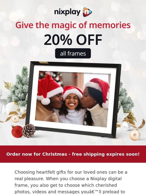 nixplay - ? Be the star gifter (with 20% off)