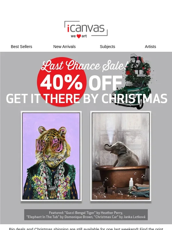 iCanvas - Last Call For Christmas Delivery! ?