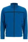 Felpa A Collo Alto In Jersey Compatto In Blue