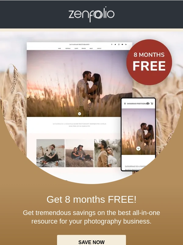 Zenfolio - Get 8 Months For Free